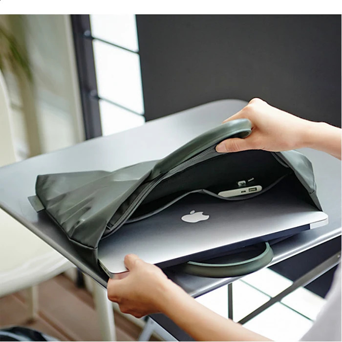 Original thick nylon womens business OL style professional computer bag 14 inch file handbag 240906