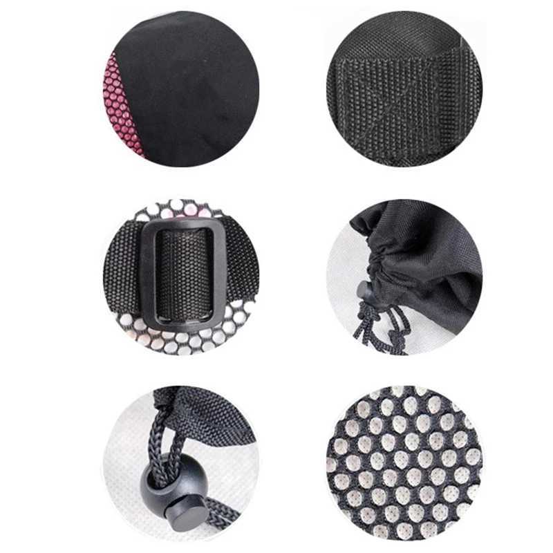 New black yoga backpack yoga mat bag waterproof backpack nylon Pilates carrier mesh adjustable belt W240906