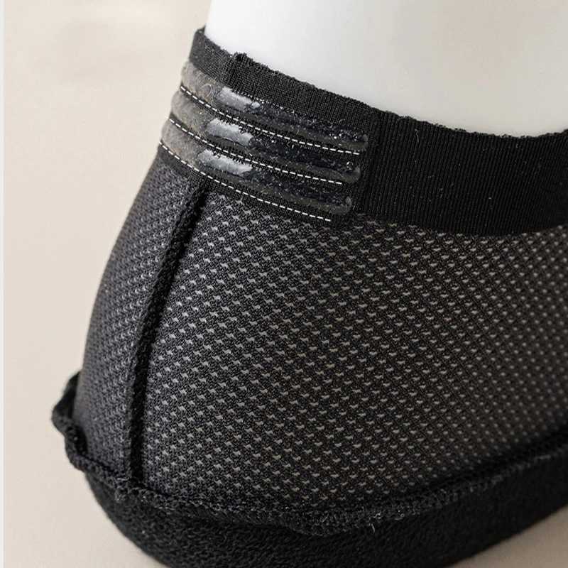 3Pairs Solid Cotton Bottom Breathable Mens Boat Socks Sweat-absorbing Thin Mesh Sock Low Cut Silicone Non-slip Invisible Sokken Y240906