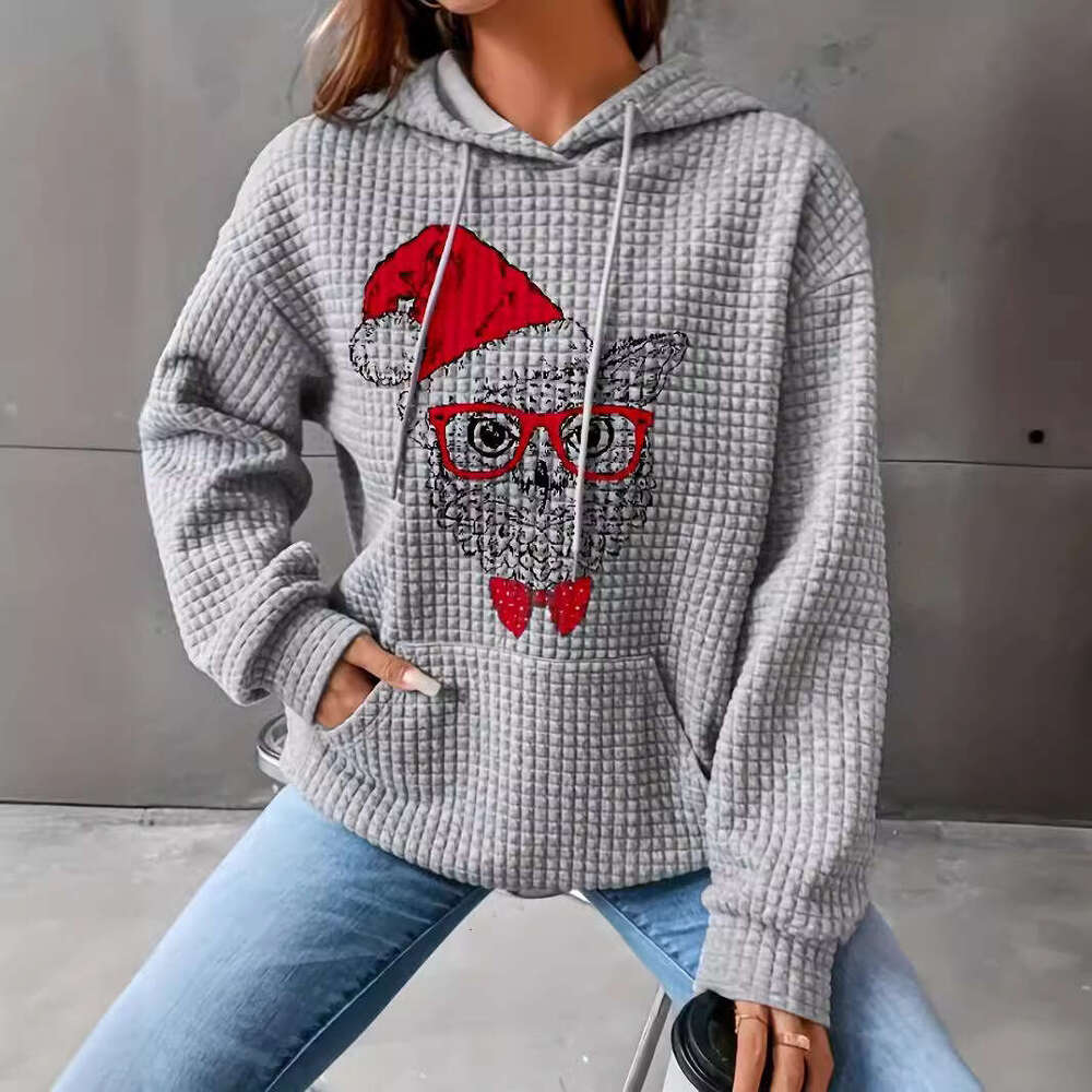 2024 Autumn/Winter Women's New Small Style Loose Long Sleeve Printed Hoodie