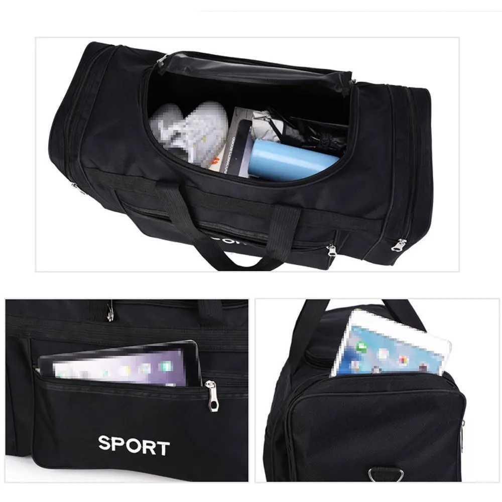 Yixiao Large Capacity Sports Fitness Bag Mens Outdoor Yoga Gym Handbag Messenger Multi functional Travel Training Shoulder Bag W240906