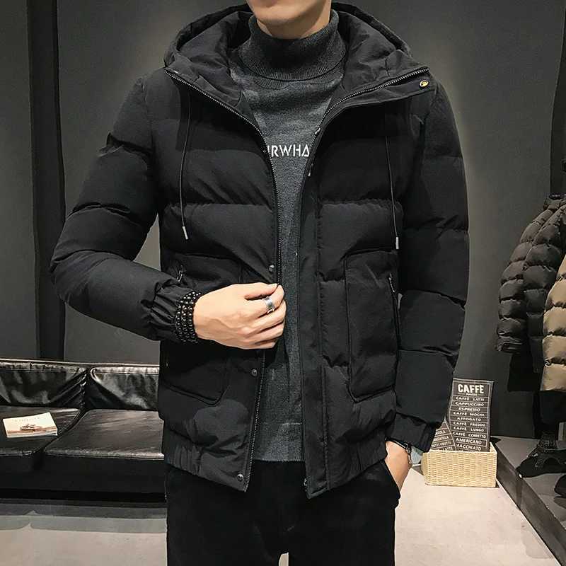 New Cotton Padded Clothes MenS Bread Clothes Korean Version Fashion Hooded Cotton Padded Jacket Handsome Winter Coat Young M240906