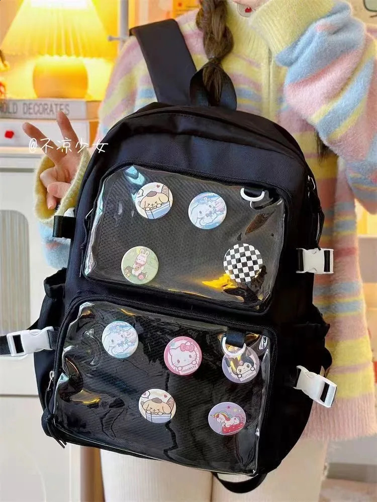 Japanese teenage girl high school bag JK backpack with badge display board Itabag for women Mochilas Mujer Ita 240906
