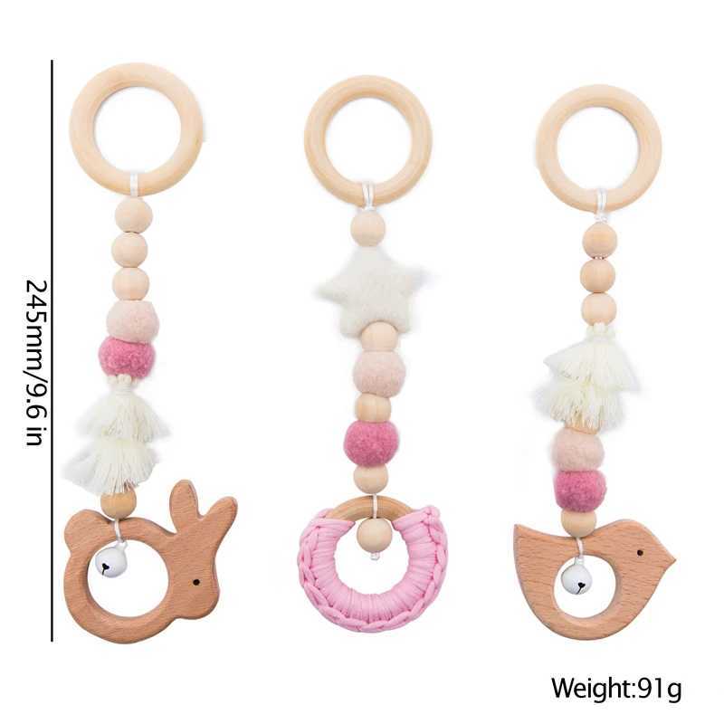 1 set of games gym wooden teeth Nordic room decoration rattlesnake baby toys baby toys hammocks baby beds baby beds W240815