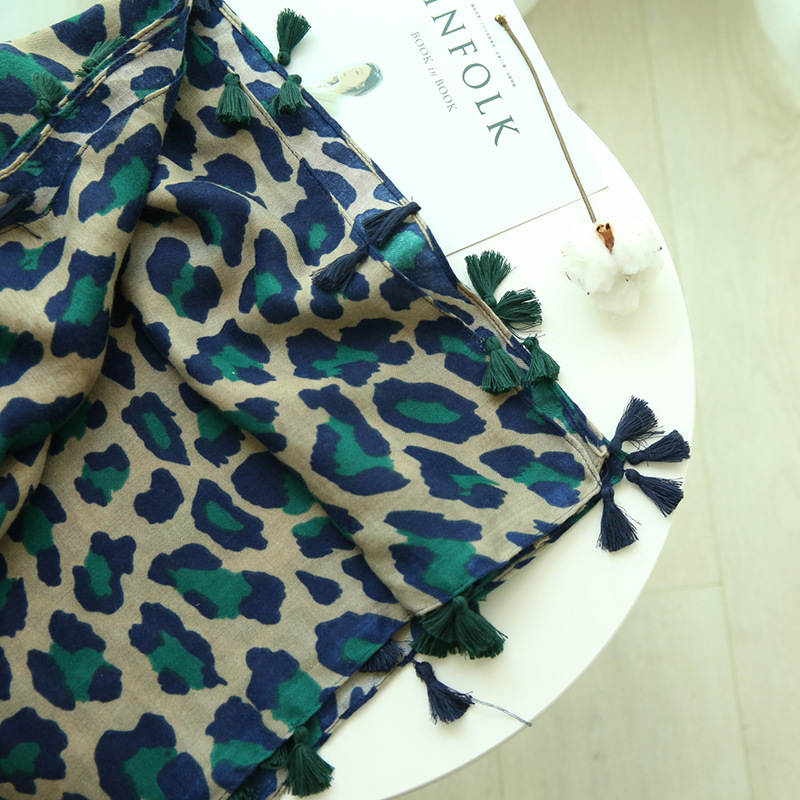 Thin women's Bali gauze scarf shawl dual-use beach UV resistant sexy leopard print scarf