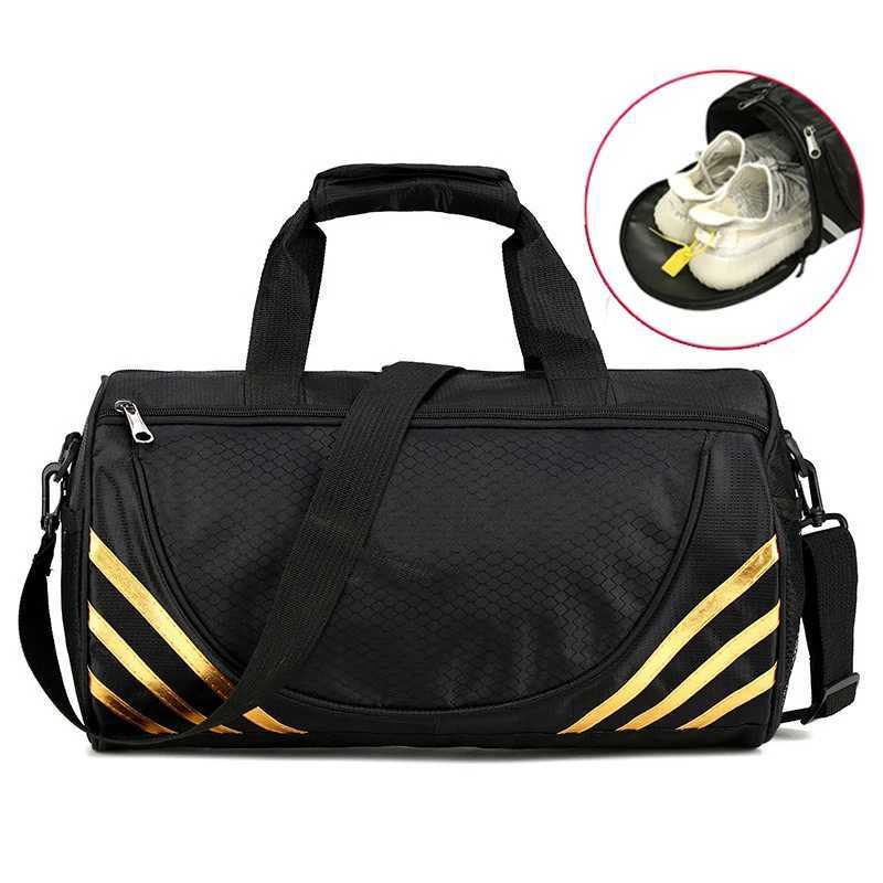 Waterproof fitness bag with shoe accessories yoga exercise bag cylindrical fitness travel bag large capacity single shoulder back W240906