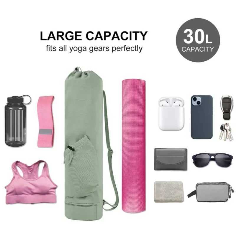 Yoga mat bag with water water bottle bag exercise bag luggage bag fitness bag W240906