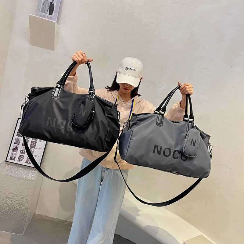 Gym Travel Training Exercise Fitness Shoulder Bag Mens Nylon Shoulder Bag Mens Waterproof Large Weekend Womens Yoga Handbag W240906