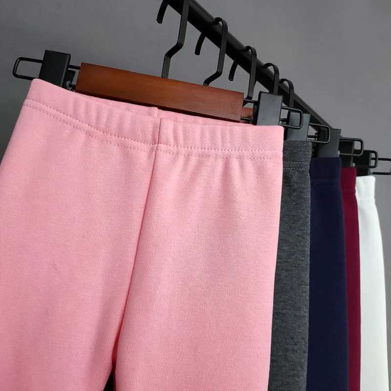 Clothing For Girls Pants Autumn Winter Plus Velvet Leggings Girls Slim Warm Girls Leggings Kids Trousers Y240906