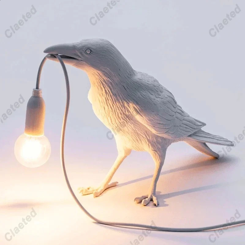 Resin Lucky Bird Crow Wall Light Table Light Night Light Bedroom Living Room Wall Light Home Decoration 240905