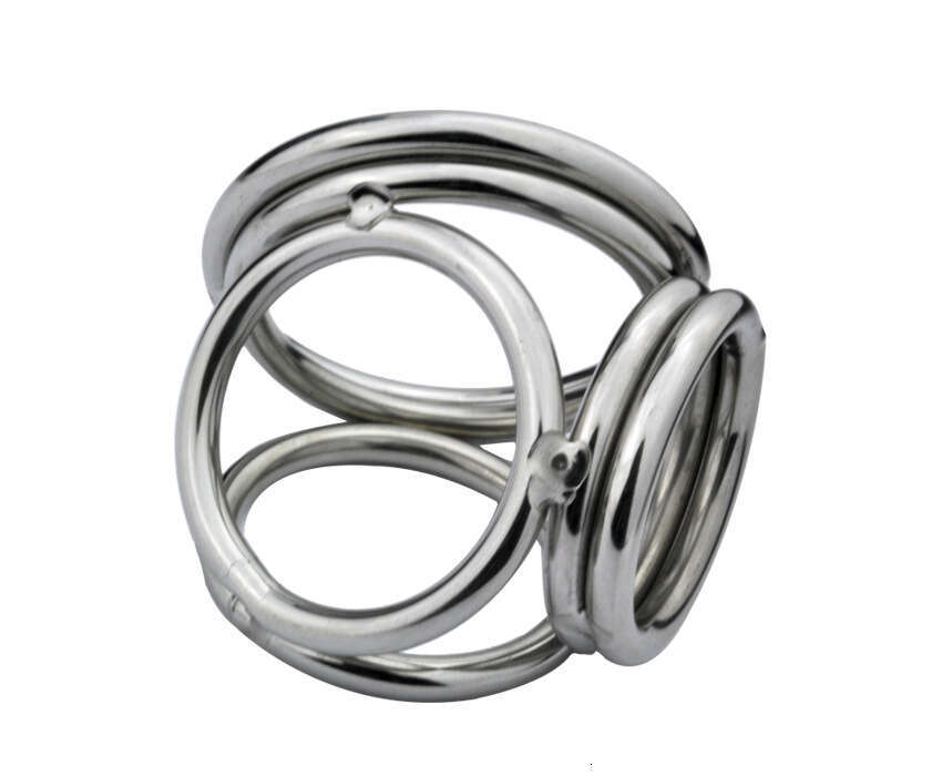 Prison Bird Authentic Men's Stainless Steel Virginity Utensils Metal Four Ring Adult Products A171