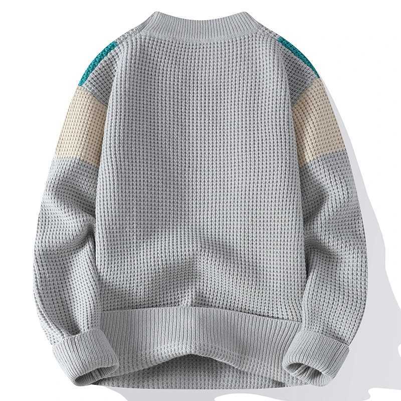 Autumn and Winter New Casual Gentleman Fashion Business Korean Version Slim Trend Comfortable Solid Color Mens Crewneck Sweater Y240906