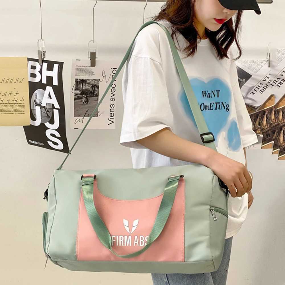 Fitness bag womens fitness outdoor travel bag handbag dry wet separation bag womens yoga exercise training bag W240906