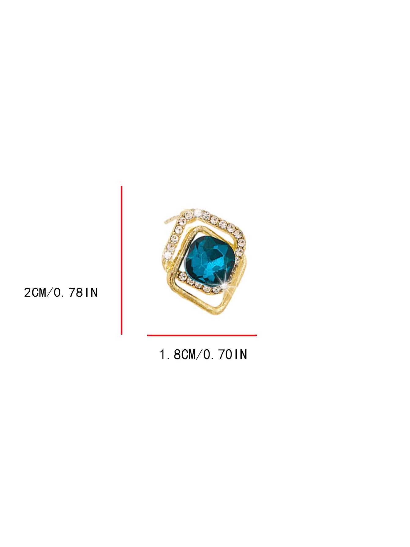 Womens slim blue fashionable earrings geometric engagement daily earrings W240803
