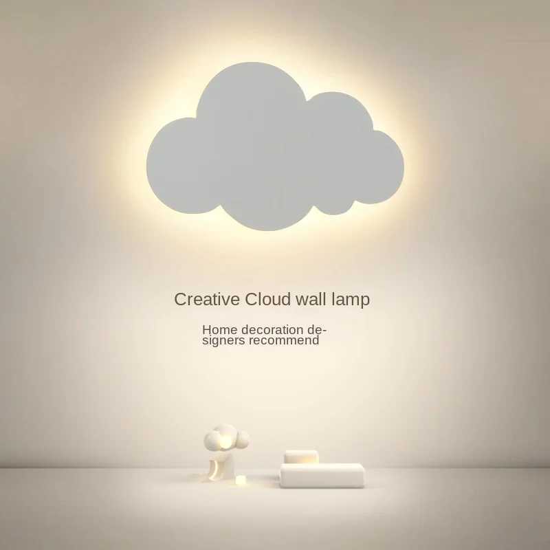 Cloud Wall Lamp Ins Style Minimalist Bed Light Cute Cartoon Boy and Girl Room Wall Light Study Light W240816