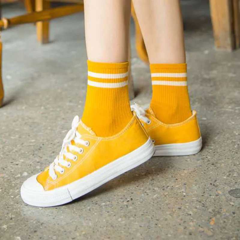 3 pairs/batch of mens cotton long socks interesting novel cute loose striped fashion street couples high-quality youth short socks W240905