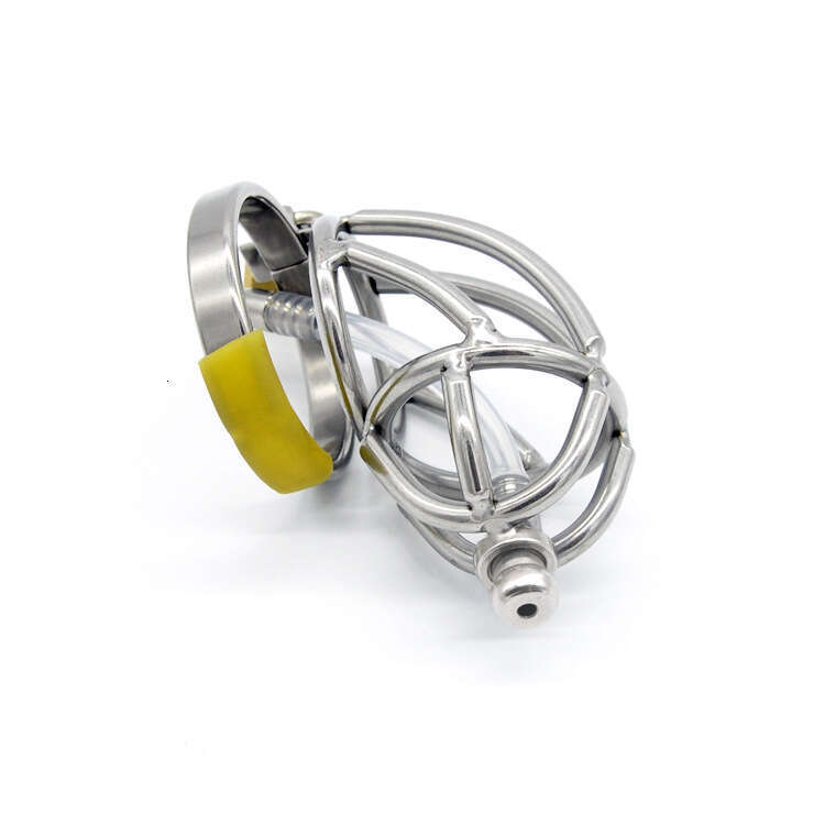 Prison Bird Authentic Men's CB6000 Stainless Steel Chastity Device Metal Strap Catheterization Tube A143