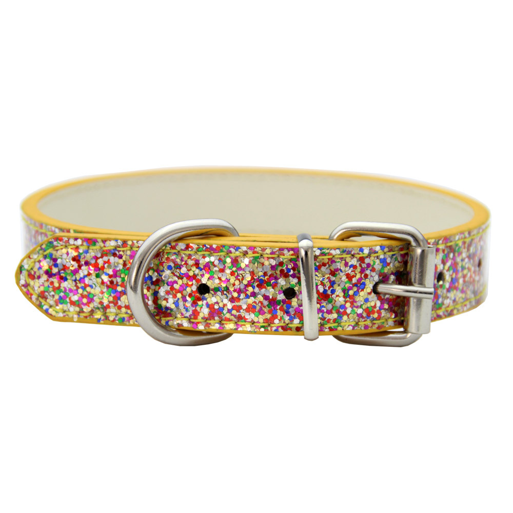 halloween New retractable pet collar shiny pink diamond glow trend collar for small and medium sized dogs