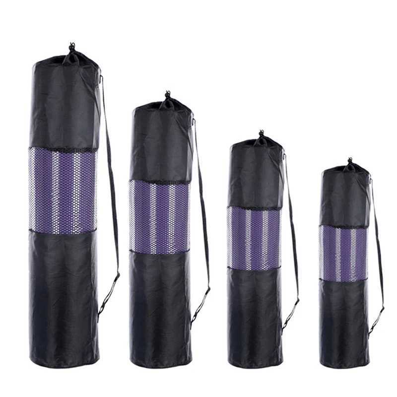 Portable yoga canvas waterproof mesh bag storage Oxford cloth shoulder bag yoga mat storage W240906