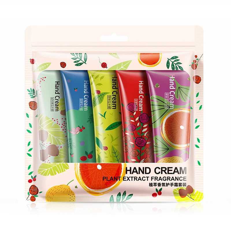 5pcs BIOAQUA Plant Fruit Sakura Hand Cream Sets Moisturizing Handcream Set Hand Care Nourishing Anti Chap Skin Care for Hands M240906