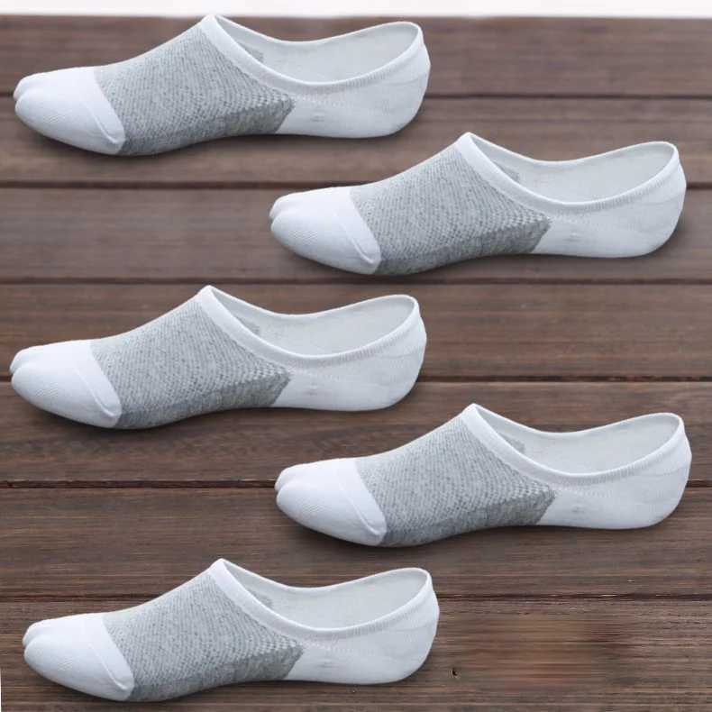5 pairs of summer mens shallow mouth young peoples short socks invisible students low cut thin W240905