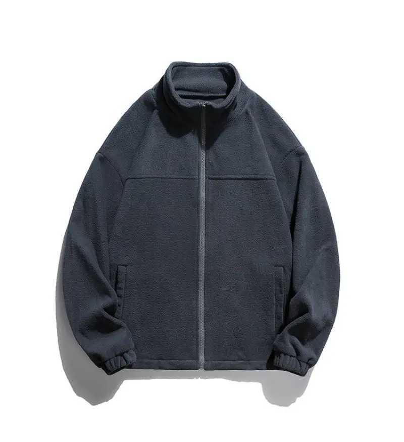 2023 Autumn/Winter New Granular Fleece Coat 3-in-1 Inner Tank Mens Casual Solid Simple Hong Kong Style Sweater Jacket Y240906