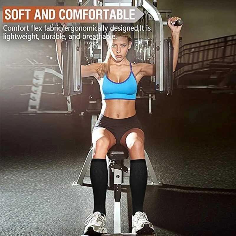 2 pairs of compressed inventory blood circulation promotion weight loss exercise nurse socks anti fatigue comfortable knee high W240905