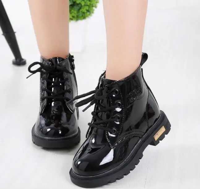 Winter Children Shoes PU Leather Waterproof new Boots Kids Snow Boots Plus velvet to keep warm Girls Boys Rubber boots Fashion M240906