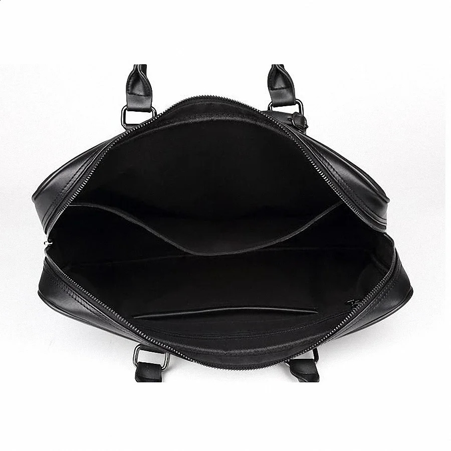 Simple n mens notebook handbag soft PU leather fashionable business briefcase messenger bag 240906