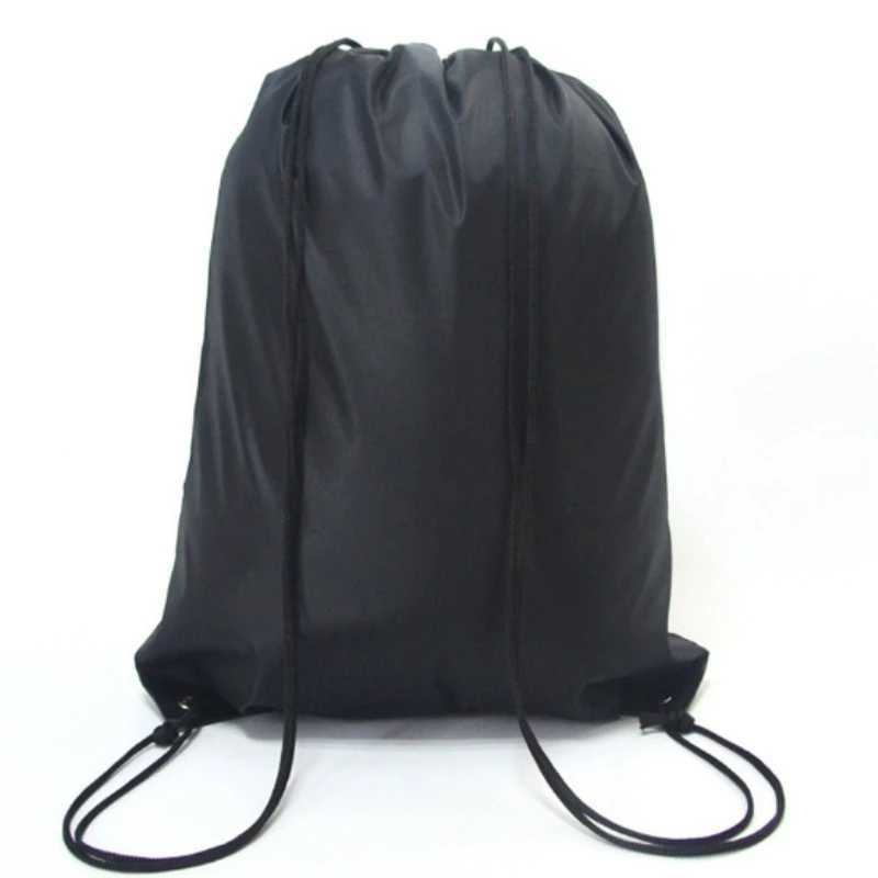 Portable mens sports and fitness bag with drawstring strap waterproof folding backpack shoes yoga running fitness travel bag W240906