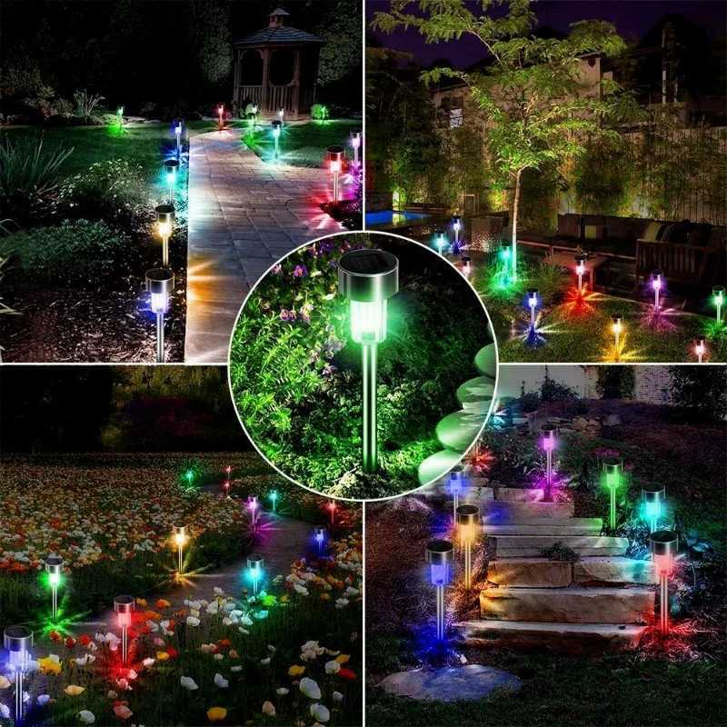 4Pack Solar Garden Light Outdoor Solar Powered Lamp Lantern Waterproof Landscape Lighting For Pathway Patio Yard Lawn Decoration Y240906