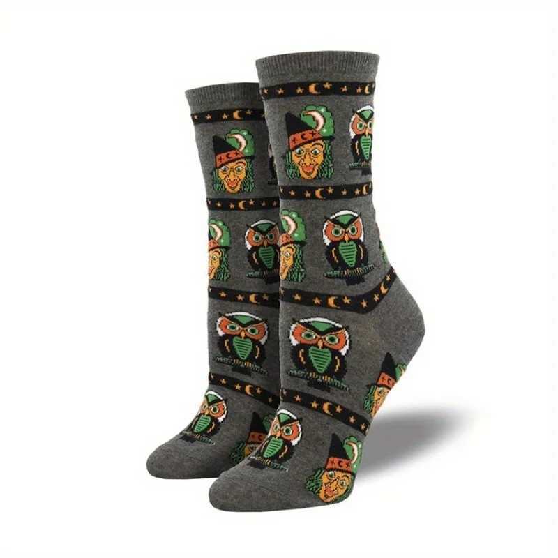 1 pair new Halloween creative funny pumpkin Jacquard socks for men and women lovers socks. Y240906