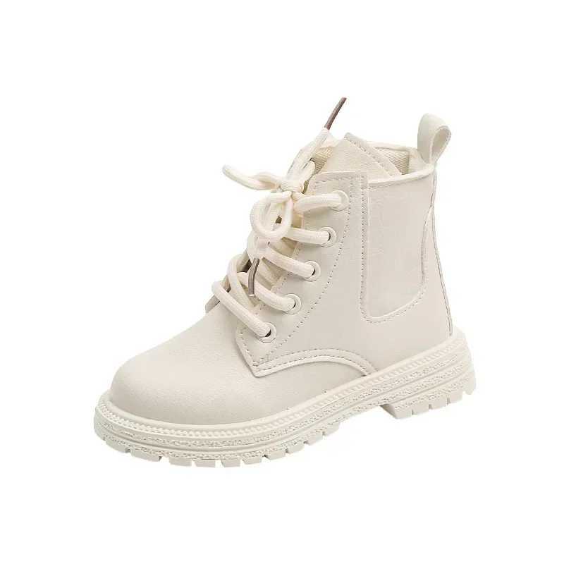 Children Fashion Short Boots Boys Girls Ankle Boots Solid Color Breatheable Simple Autumn Winter Kids Leather Snow Boots M240906
