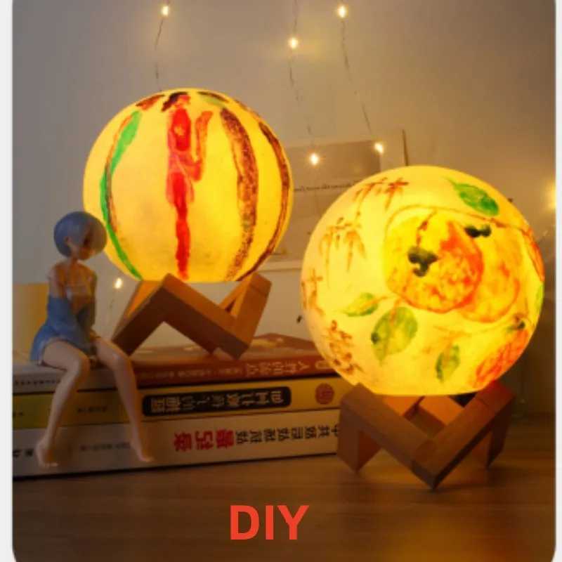 8cm Moon Night Light Creative Bedside Atmospheric Lighting Childrens Bedroom Sleep Light Valentines Day Gift for Girlfriend W240816