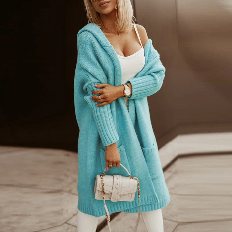 Autumn and winter hoodies womens knitted sweaters long sleeved loose jackets casual letter printed 240905