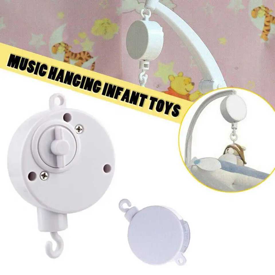DIY baby clock music box baby crib mobile baby crib hammock toy with rotating hook pause function and cute melody W240815