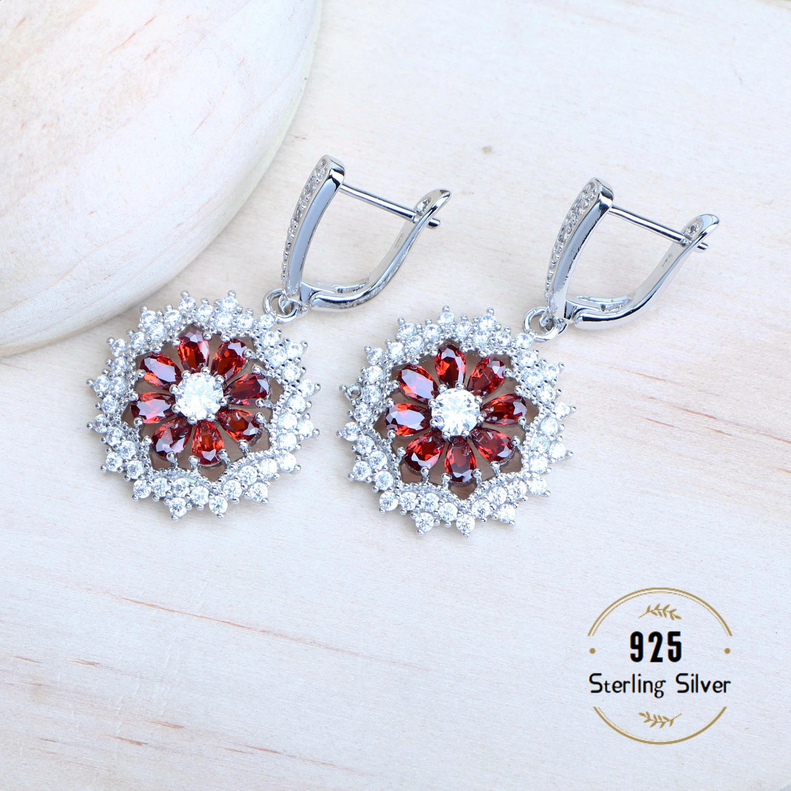 Silver 925 bridal jewelry set cubic zirconia clothing jewelry wedding ring earrings pendant bracelet necklace 240906