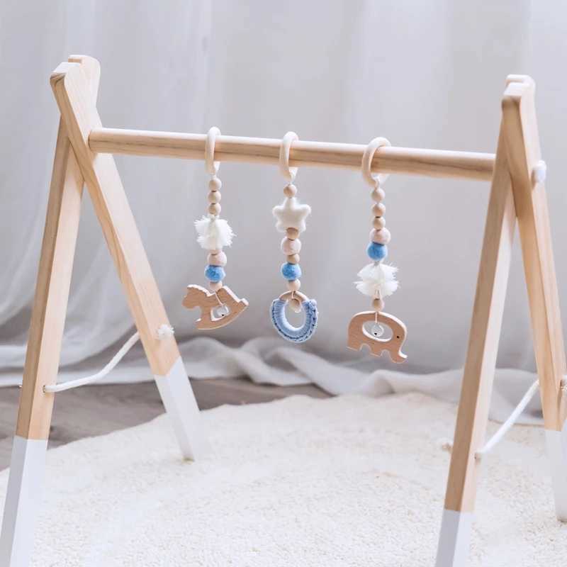 1 set of games gym wooden teeth Nordic room decoration rattlesnake baby toys baby toys hammocks baby beds baby beds W240815