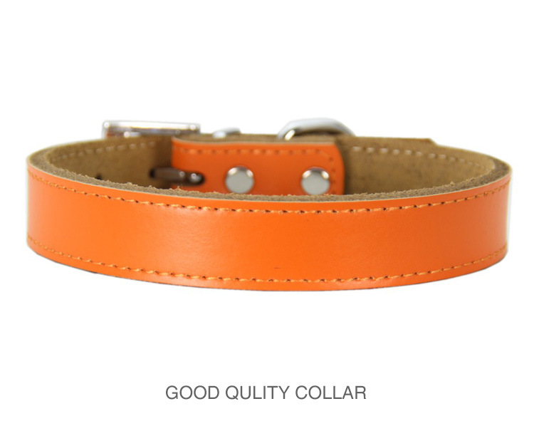 Animal Rescue Donation Pet Collar Large Dog Collar Thick Cowhide Leather Leather Dog Collar