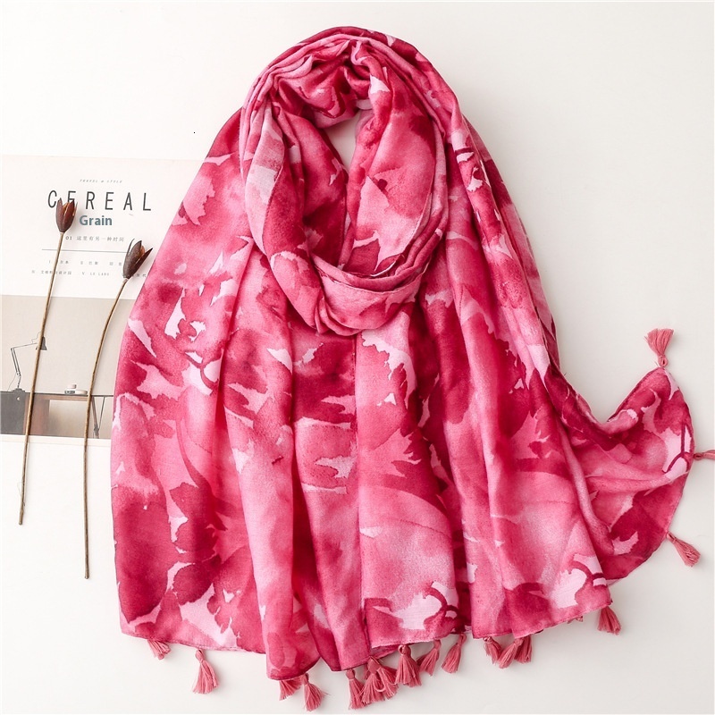 Summer vacation sunscreen Bohemian ink painting rendering scarf large shawl tourism beach towel woman
