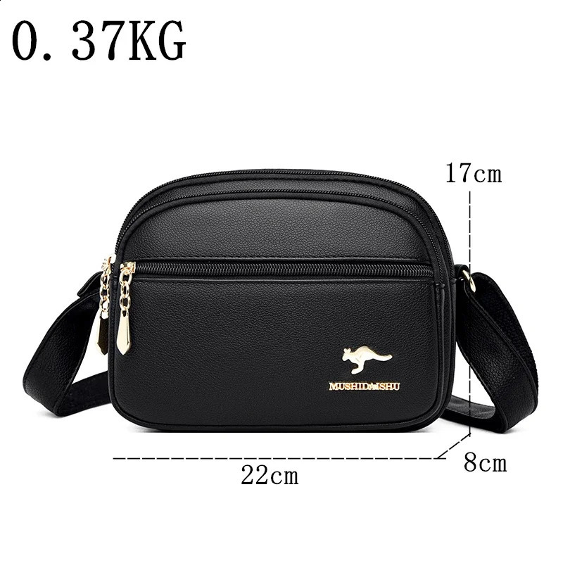 High Quality Soft Leather Purse Fashion Women Shoulder Messenger Bag Multi-pocket Wear-resistant Bag Ladies Handbag Sac 250103