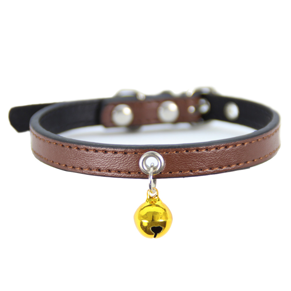 halloween Pet collar new item in stock wholesale pet collar PU black base cat collar bell