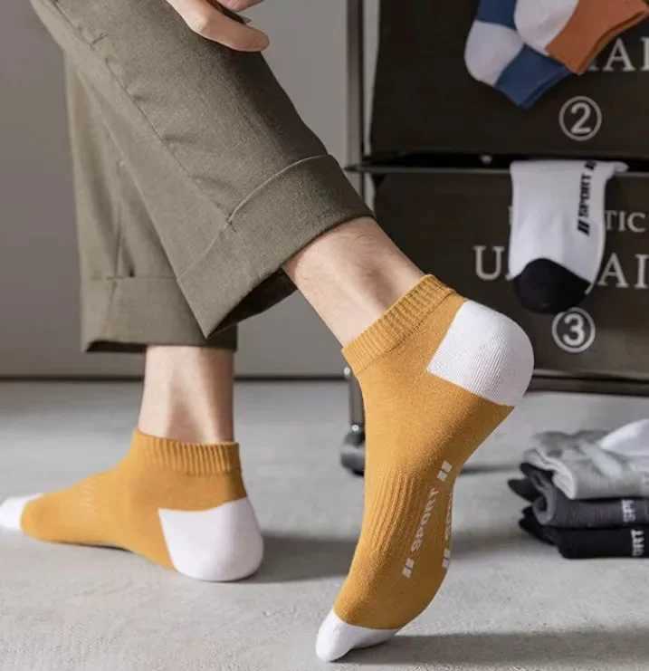 1/5/10 Pairs High Quality Men Sock Cotton Short Socks for Male Low-Cut Ankle Socks Breathable Summer Casual Soft Sports Socks Y240906