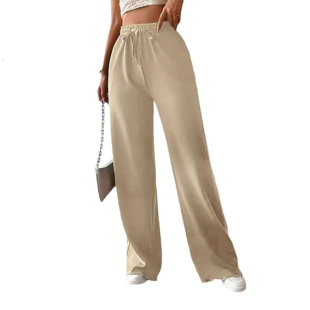 Women's clothing 2024 new style hanging loose casual color wide leg pants