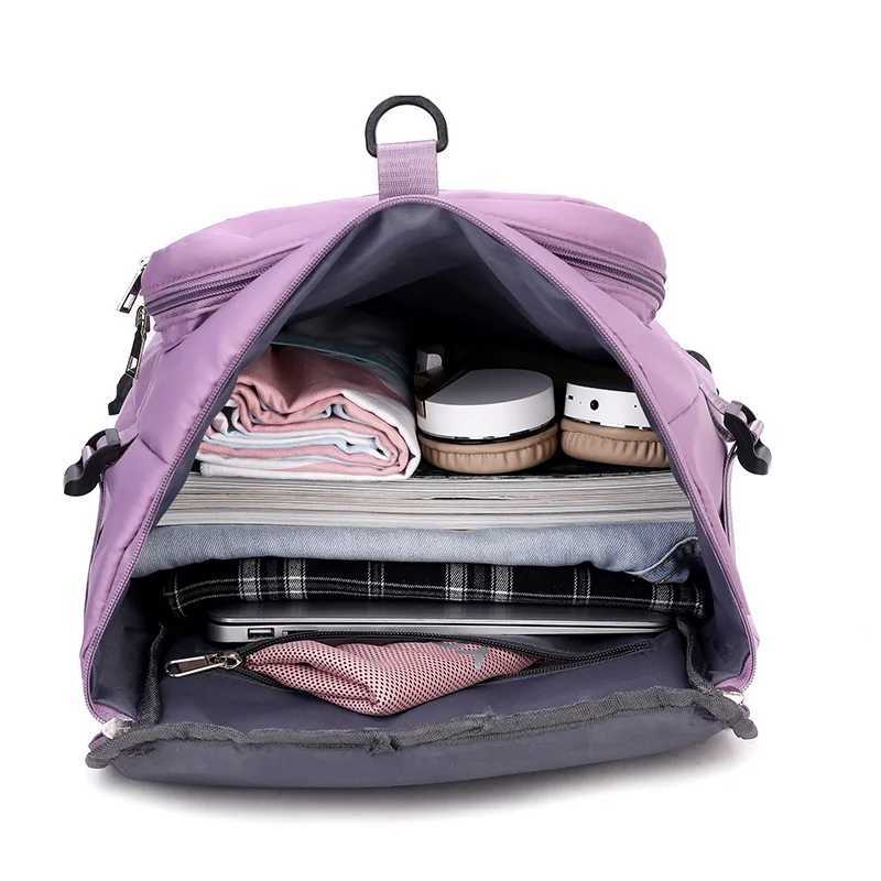Large capacity fitness bag womens travel bag leisure weekend travel backpack dry wet separation exercise yoga bag cross body bag W240906