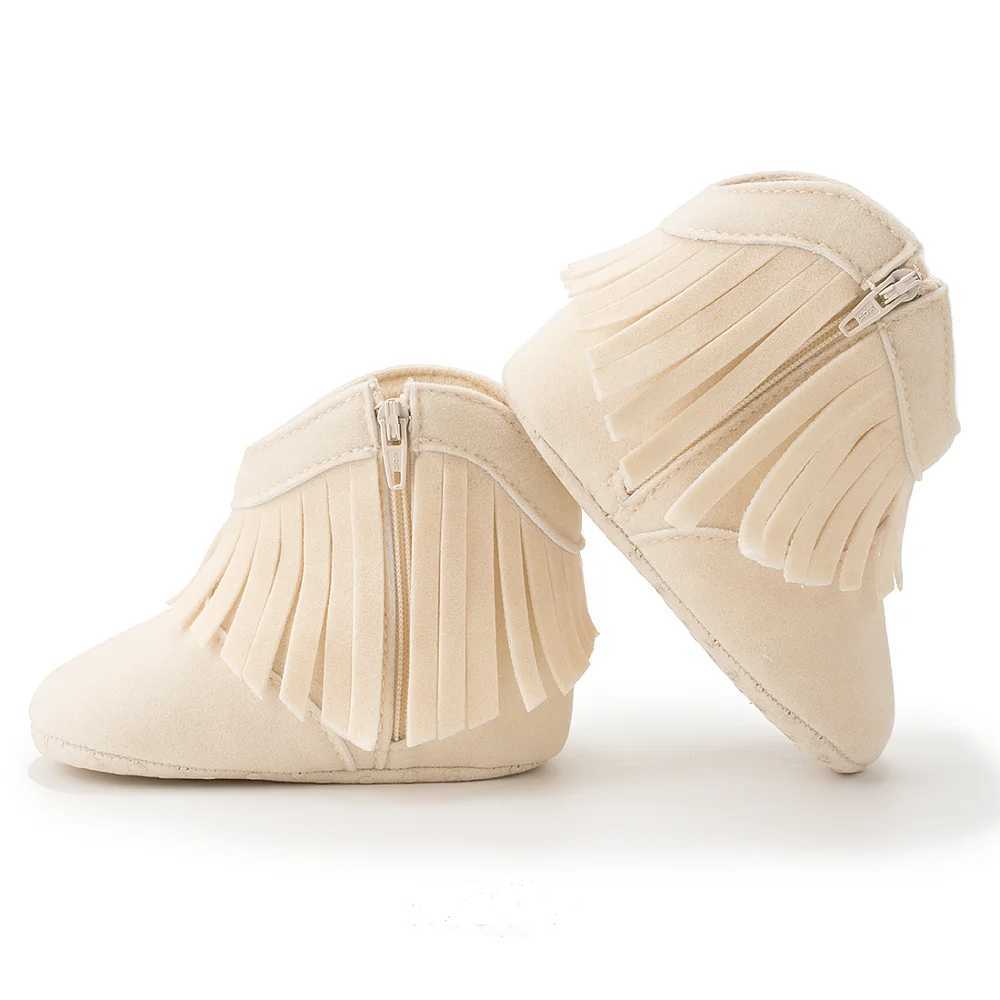 KIDSUN Baby Booties Girl Boy Prewalker Solid Infant Toddler First Walkers Soft Sole Anti-slip Boots Newborn Moccasin M240906