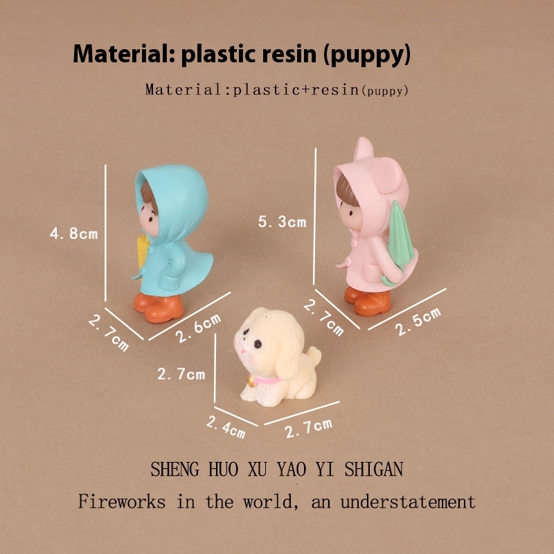 Cartoon Creative Mini Cute Dog Umbrella Girl Boy Plastic Crafts Home Decor Car Ornament