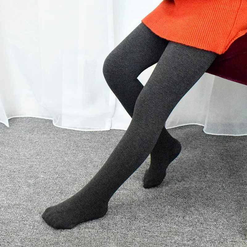 High Quality Winter Fur Girls Leggings Thick Velvet Children Pants Warm Elastic Waist Cotton Kids Girls Trousers Y240906