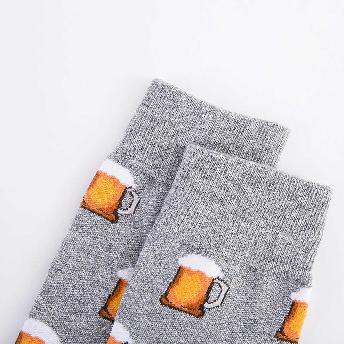 5-6 pairs of new high-quality pure cotton mens socks for womens happy fashion novel skateboarding crew casual fun mens socks W240905