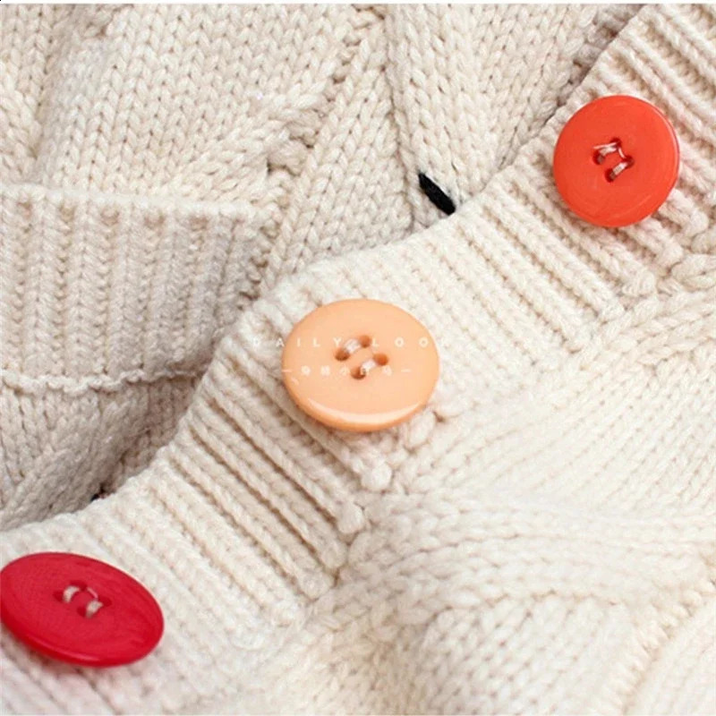 AutumnWinter Womens Open Top Warm Knitted Sweater Jacket Pocket Embroidered Fashion Coat Loose 240905